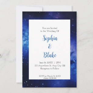 Convite Casamento Estrela da Nebulosa Azul