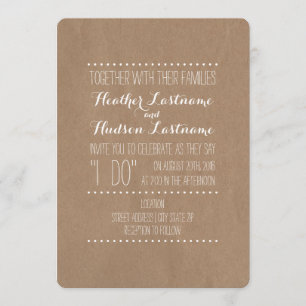 Convite Casamento "Eu faço" inspirado em cartolina