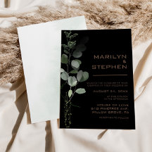 Casamento Eucalipto Mínimo Formal Negro