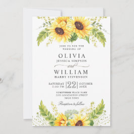 Convite Casamento Eucalyptus com Aquarela Elegante