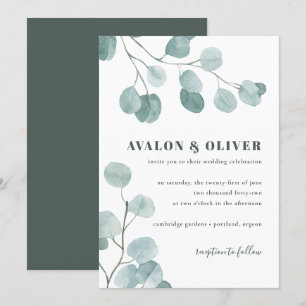 Convite Casamento Eucalyptus Dólar