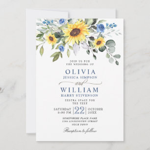 Convite Casamento Eucalyptus, Girassol, Elegante