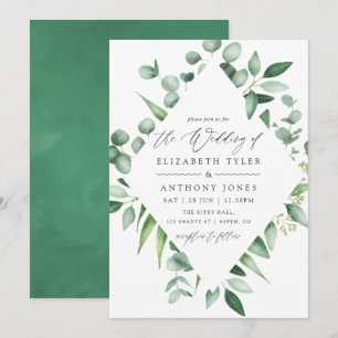 Convite Casamento Eucalyptus Greenery