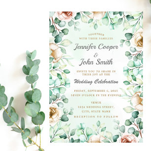 Convite Casamento Eucalyptus Greenery Foliage Watercolor