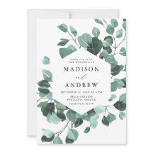 Casamento Eucalyptus Greenery Modern Watercolor