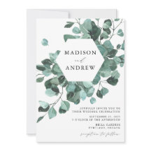 Casamento Eucalyptus Greenery Modern Watercolor