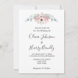 Convite Casamento Eucalyptus Greenery Rustic Dusty