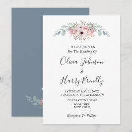 Convite Casamento Eucalyptus Greenery Rustic Dusty