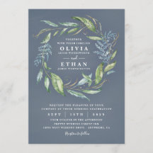 Casamento Eucalyptus Greenery Wreath Azul