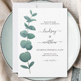 Convite Casamento Eucalyptus mínimo