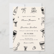 Casamento Excêntrico Desenhado à Mão