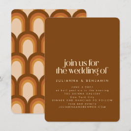 Convite Casamento exclusivo de diversão Design Brown do Gr