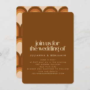 Convite Casamento exclusivo de diversão Design Brown do Gr