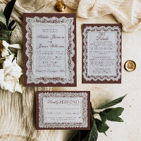 Casamento Fancy Chocolate Marrom Renda Dinheiro An