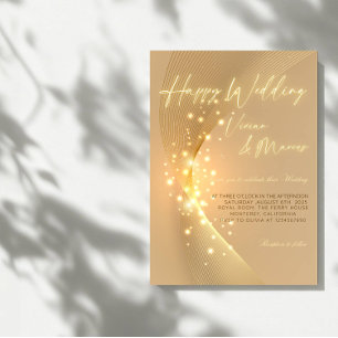 Convite Casamento Feliz Elegante - Partido Clássico e Joyf