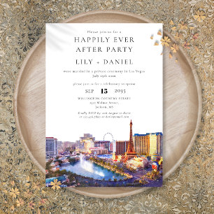 Convite Casamento Feliz para Sempre em Las Vegas