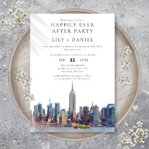 Convite Casamento Feliz para Sempre em Nova York