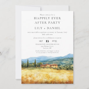 Convite Casamento Feliz para Sempre na Toscana Itália