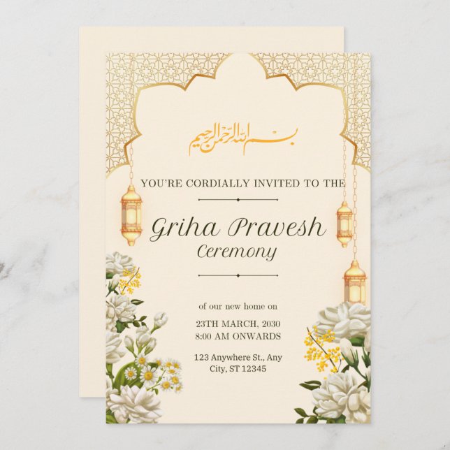 Convite Casamento | Festa | Aniversário | Chá de fraldas | (Frente/Verso)