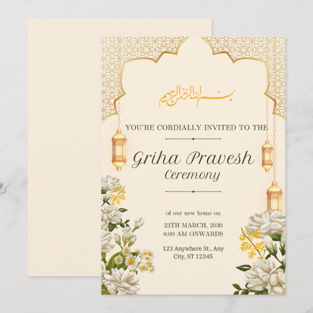 Convite Casamento | Festa | Aniversário | Chás de Bebê | N (Frente/Verso)