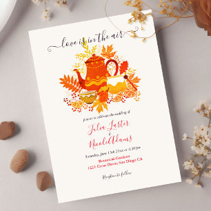 Convite Casamento Festa de Chá de Limão de Amor de Outono
