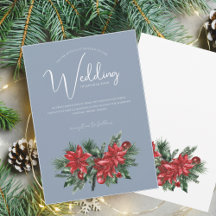 Casamento Festivo de Natal Dusty Blue Winter