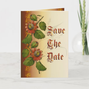 Convite Casamento Flor da Paixão Rust Salve a Data
