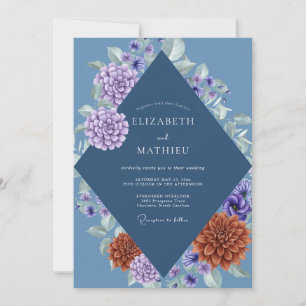 Convite Casamento Flor de Açúcar em Violeta