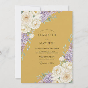 Convite Casamento Flor de Âmbar e Ametista