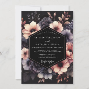 Convite Casamento Flor de Ameixa Sombria