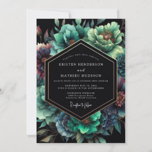 Convite Casamento Flor de Ébano Noir