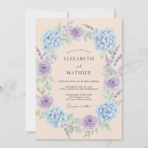 Convite Casamento Flor de Éter Periwinkle