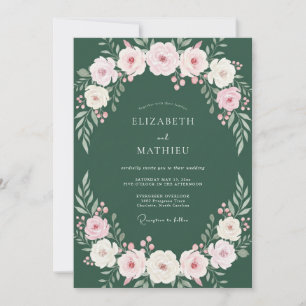 Convite Casamento Flor de Eucalipto Rosa Floresta