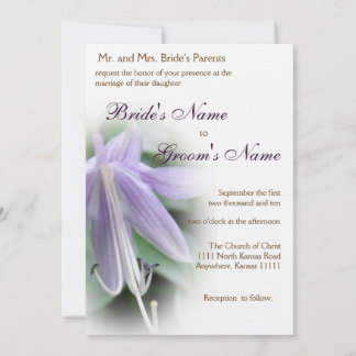 Convite Casamento Flor de Hosta Roxa