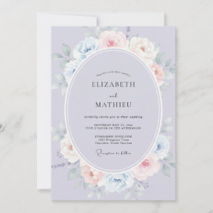 Convite Casamento Flor de Lavanda Etérea
