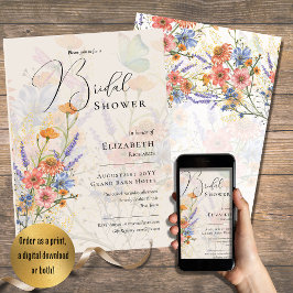 Convite Casamento Flor de LeahG Primavera Summer Boho