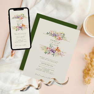 Convite Casamento Flor de LeahG Primavera Summer Boho