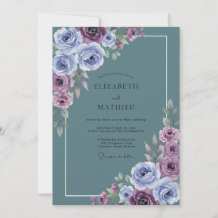 Convite Casamento Flor de Lilás Slate