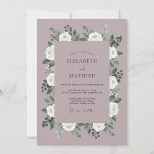 Convite Casamento Flor de Malva
