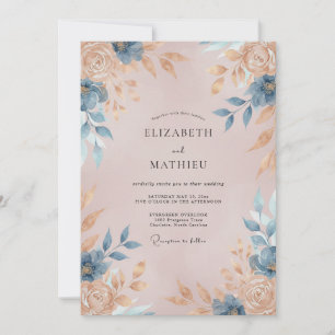 Convite Casamento Flor de Milho Champanhe