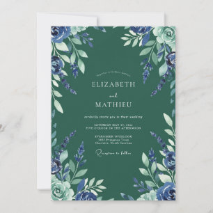 Convite Casamento Flor de Milho Indigo Eucalipto
