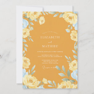 Convite Casamento Flor de Ocre