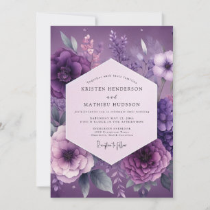 Convite Casamento Flor de Plumagem Mística
