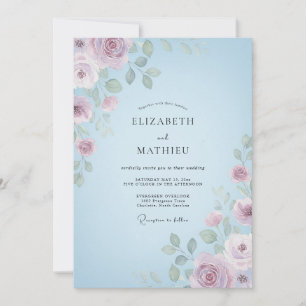 Convite Casamento Flor de Renda Violeta Macia