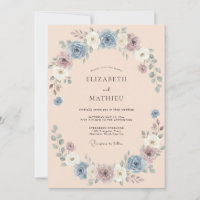 Casamento Flor de Tecido Azul-Violeta