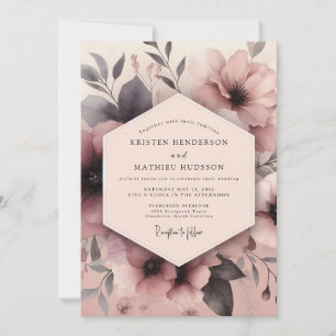 Convite Casamento Flor de Umbral Mauve