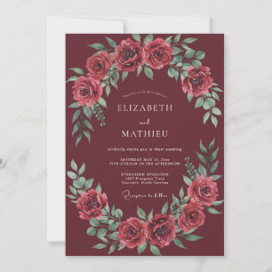 Convite Casamento Flor de Vinho