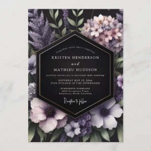 Convite Casamento Flor Nocturna Violeta