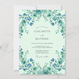 Convite Casamento Flor Silvestre Água Menta Rústica