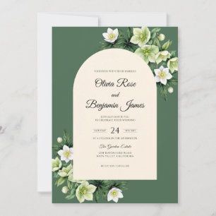 Convite Casamento Flor Silvestre Marfim Floresta